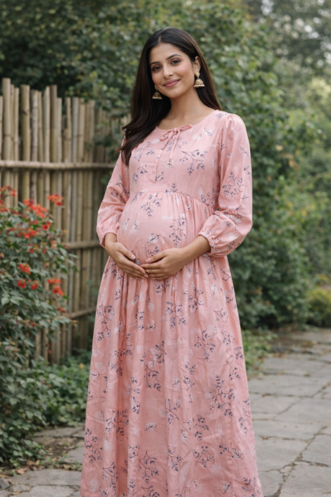 Pink maternity wear